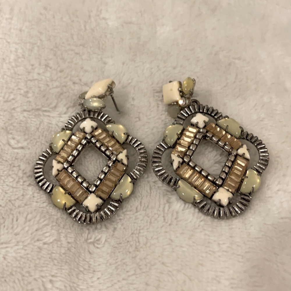 Stella and Dot Aztec pattern earrings